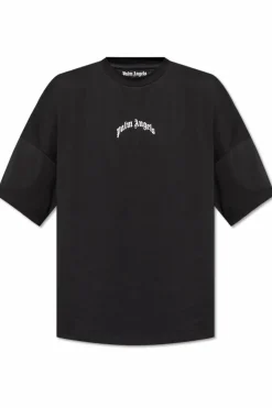 Palm Angels CZARNY T-shirt z logo