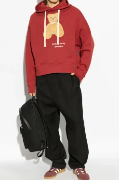 Palm Angels CZERWONY Bluza z logo