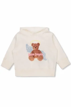 Palm Angels Kids BIAŁY Bluza z kapturem