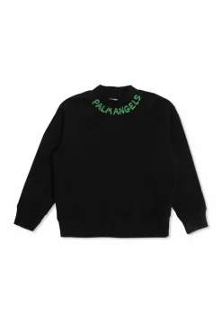 Palm Angels Kids CZARNY Bluza z nadrukowanym logo