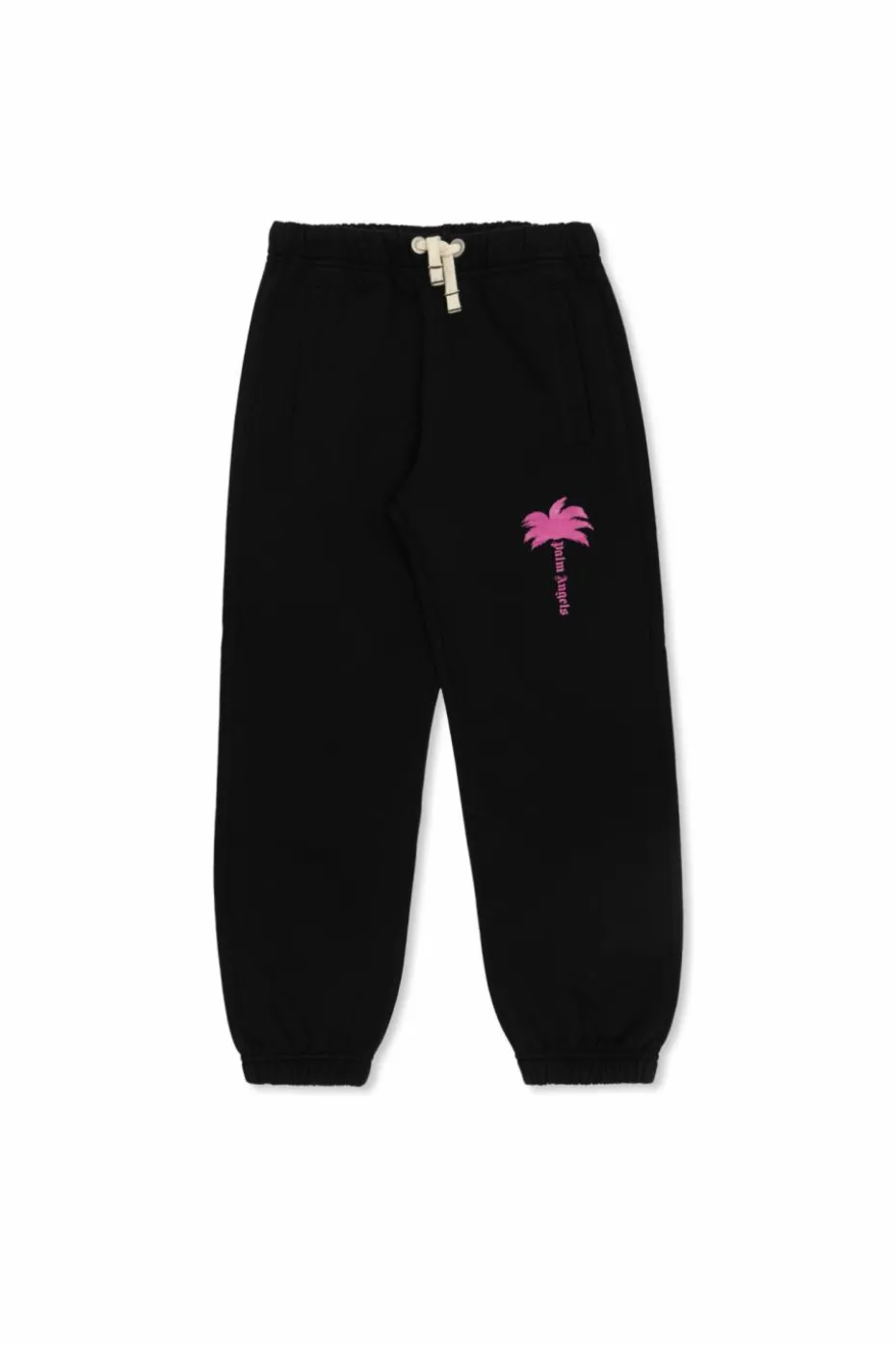 Palm Angels Kids CZARNY Spodnie dresowe z nadrukowanym logo
