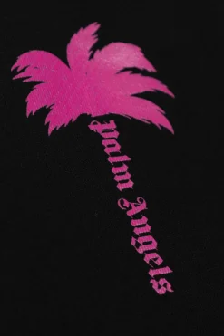Palm Angels Kids CZARNY Spodnie dresowe z nadrukowanym logo