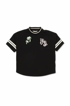 Palm Angels Kids CZARNY T-shirt z nadrukowanym logo