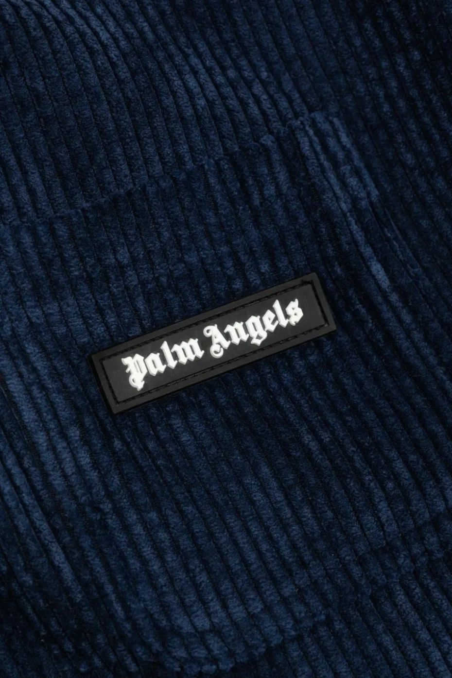 Palm Angels Kids GRANATOWY Prążkowana kurtka