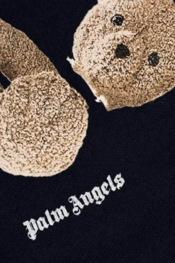 Palm Angels Kids GRANATOWY Bluza z nadrukiem