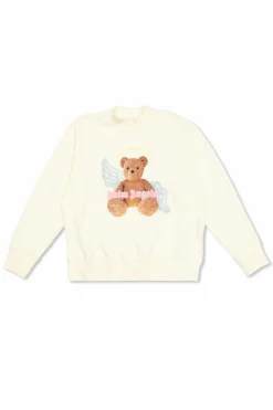 Palm Angels Kids kremowy Bluza z nadrukiem