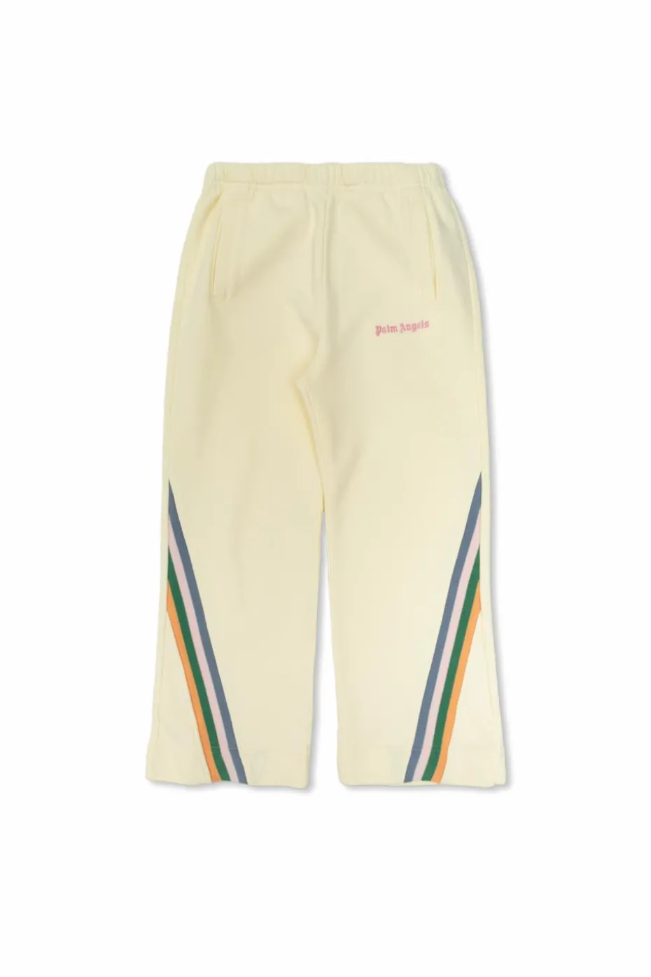 Palm Angels Kids kremowy Spodnie dresowe z logo