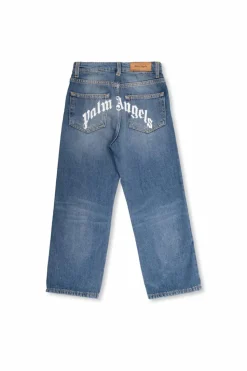 Palm Angels Kids NIEBIESKI Jeansy z logo