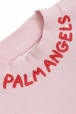 Palm Angels Kids RÓŻOWY Bluza z nadrukowanym logo