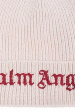 Palm Angels Kids RÓŻOWY Czapka z wyszytym logo