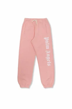 Palm Angels Kids RÓŻOWY Spodnie dresowe z logo