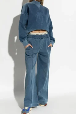 Palm Angels NIEBIESKI Bluza z logo