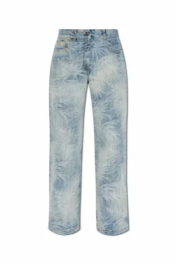 Palm Angels NIEBIESKI Jeansy z nogawkami o prostym kroju