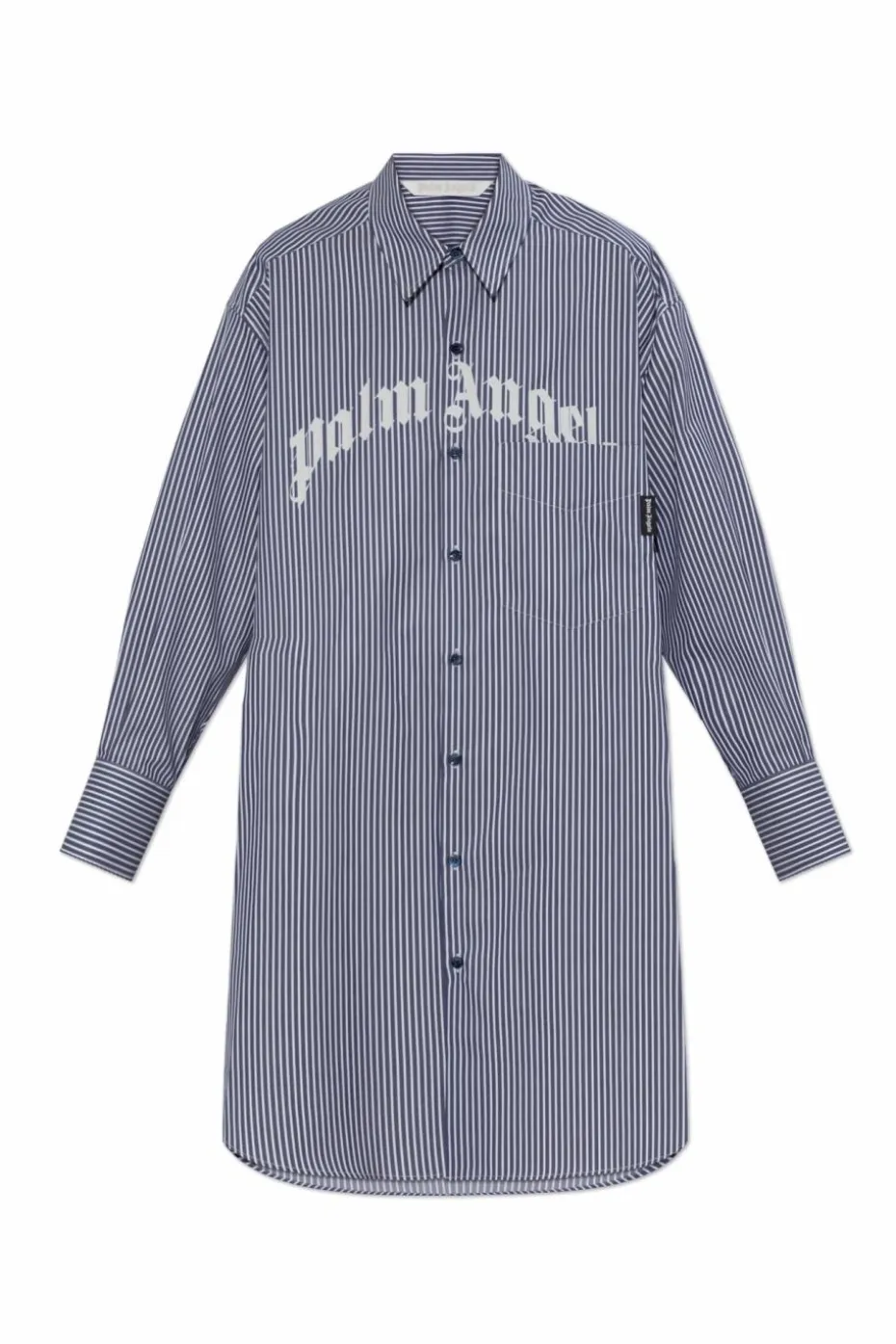 Palm Angels NIEBIESKI Koszulowa sukienka typu `oversize`