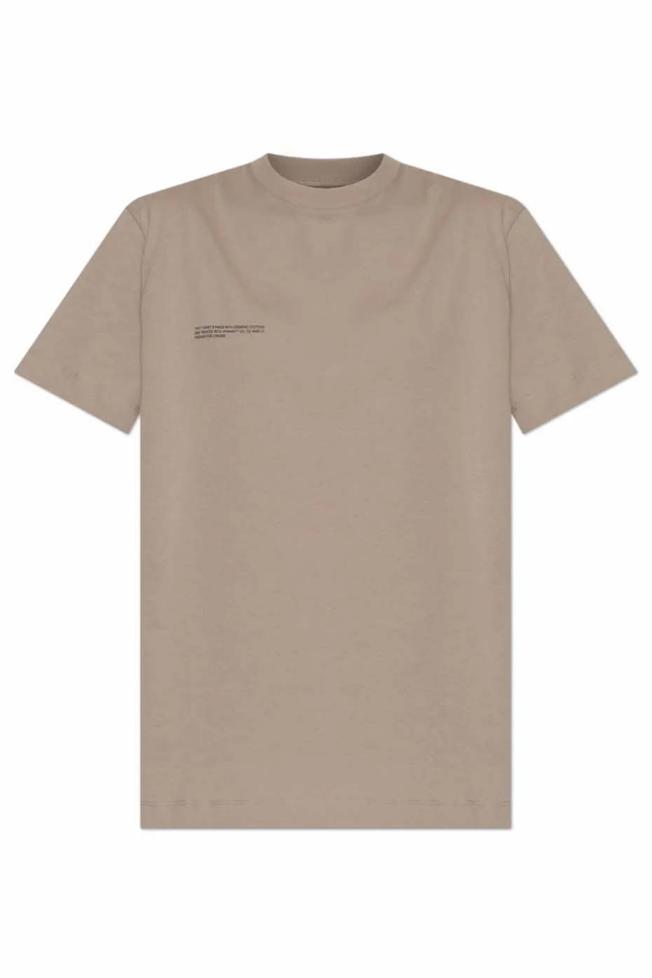 Pangaia beżowy T-shirt z logo