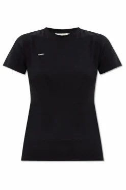 Pangaia CZARNY T-shirt z logo