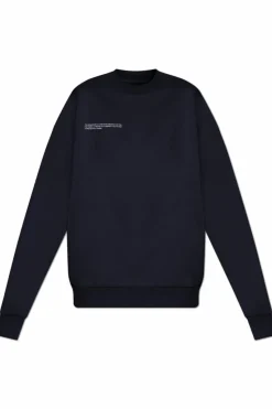 Pangaia GRANATOWY Bluza z logo