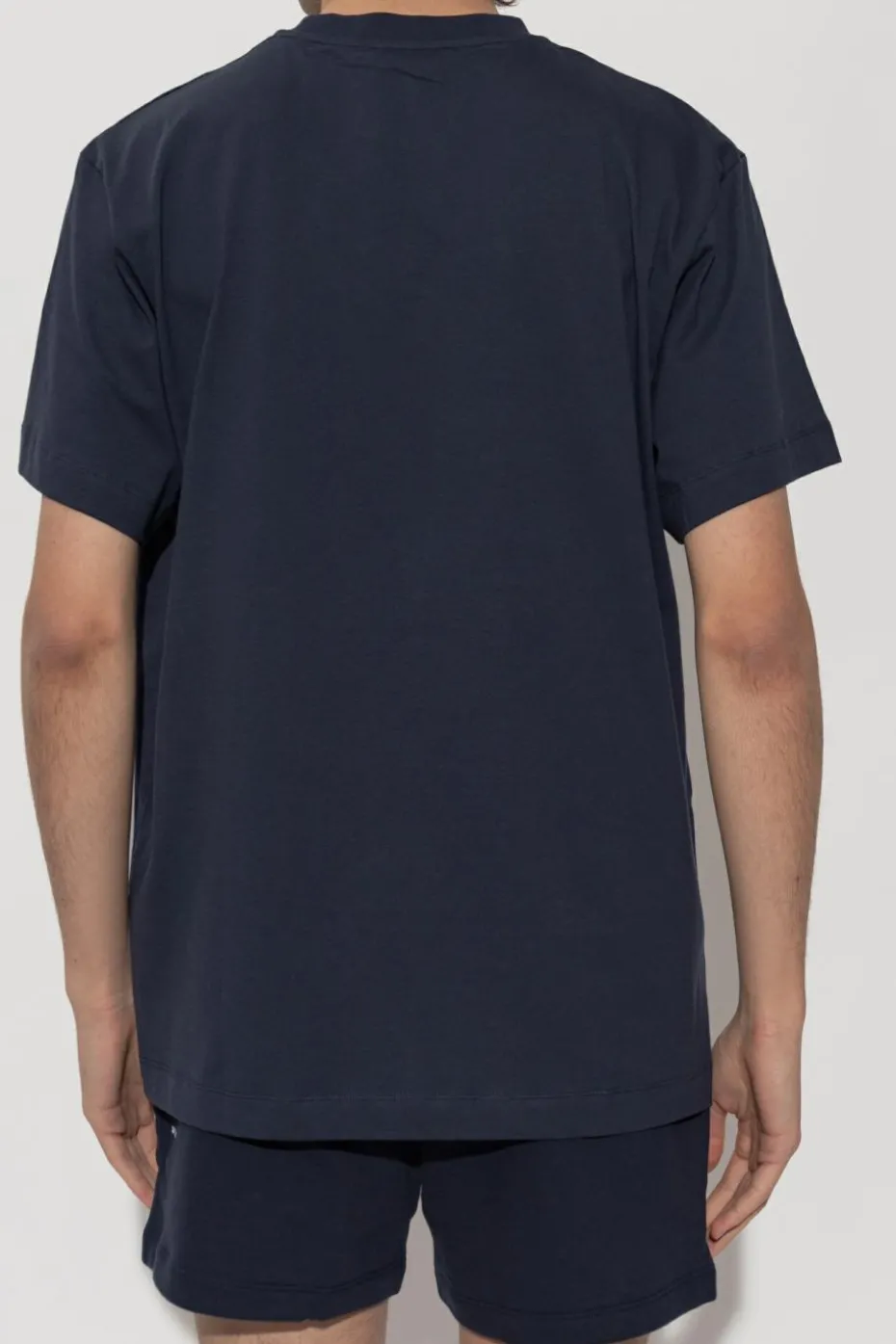 Pangaia GRANATOWY T-shirt z logo