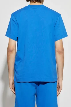 Pangaia NIEBIESKI T-shirt z logo