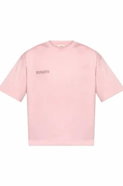 Pangaia RÓŻOWY T-shirt z nadrukiem