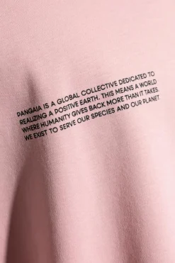 Pangaia RÓŻOWY T-shirt z nadrukiem