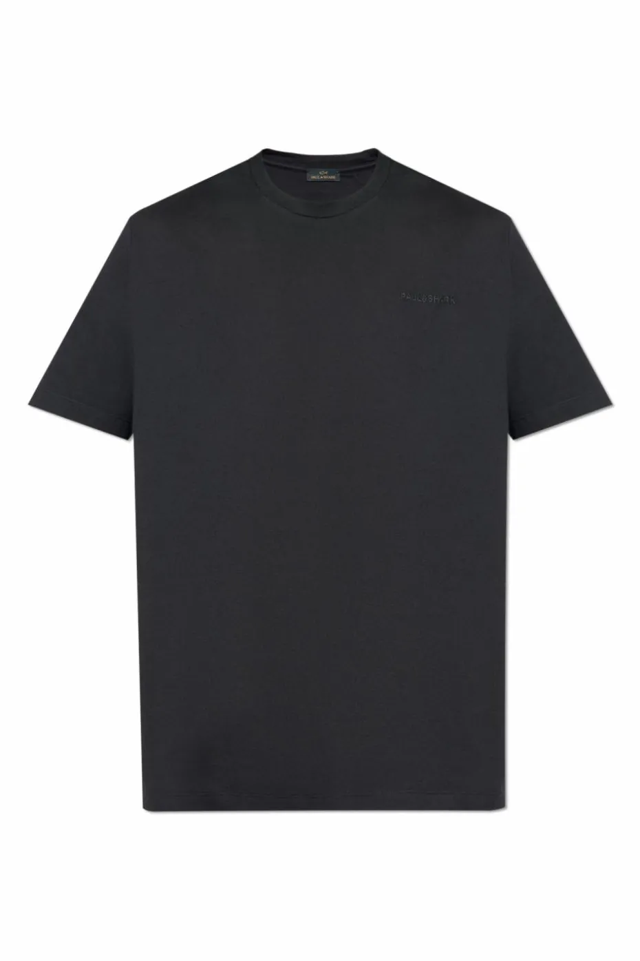 Paul & Shark CZARNY T-shirt z wyszytym logo