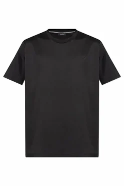 Paul & Shark CZARNY T-shirt z wyszytym logo