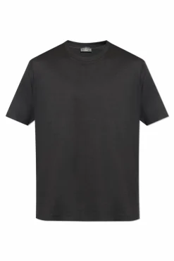 Paul & Shark CZARNY T-shirt z okrągłym dekoltem