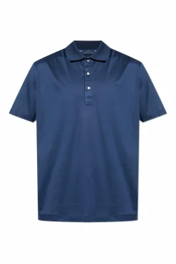 Paul & Shark GRANATOWY Polo z wyszytym logo