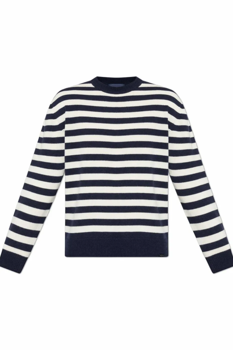 Paul & Shark GRANATOWY Sweter ze wzorem w pasy