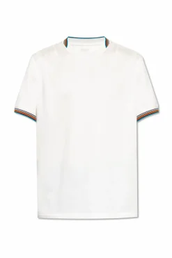 Paul Smith BIAŁY T-shirt z okrągłym dekoltem