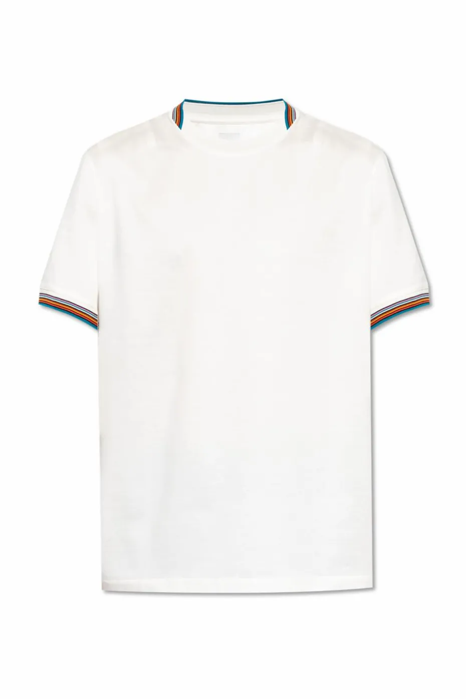 Paul Smith BIAŁY T-shirt z okrągłym dekoltem