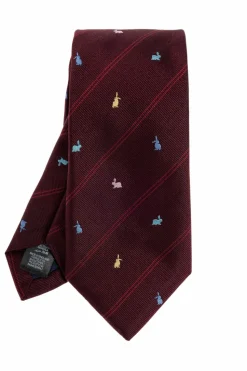 Paul Smith BORDO Jedwabny krawat