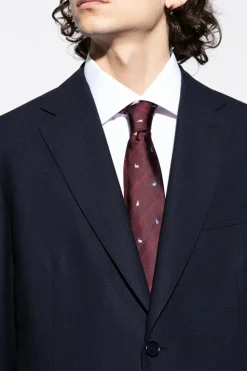 Paul Smith BORDO Jedwabny krawat