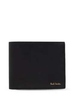 Paul Smith CZARNY Składany portfel z logo