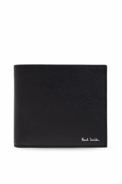 Paul Smith CZARNY Skórzany portfel z logo