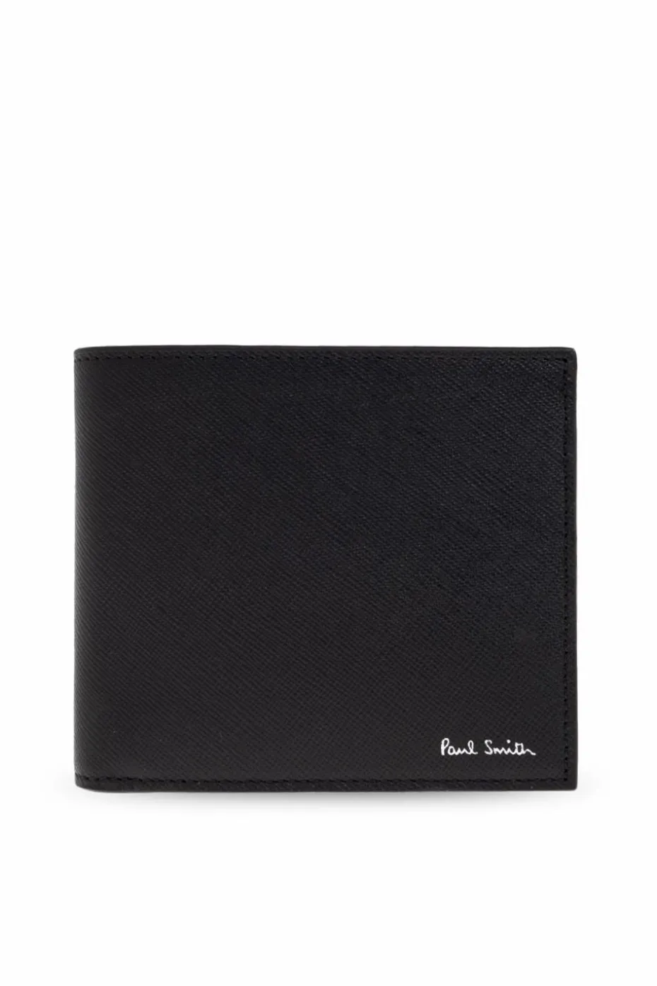 Paul Smith CZARNY Skórzany portfel z logo