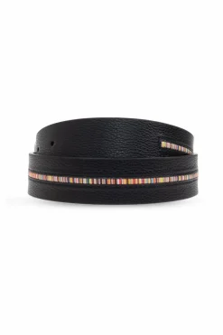 Paul Smith CZARNY Skórzany pasek