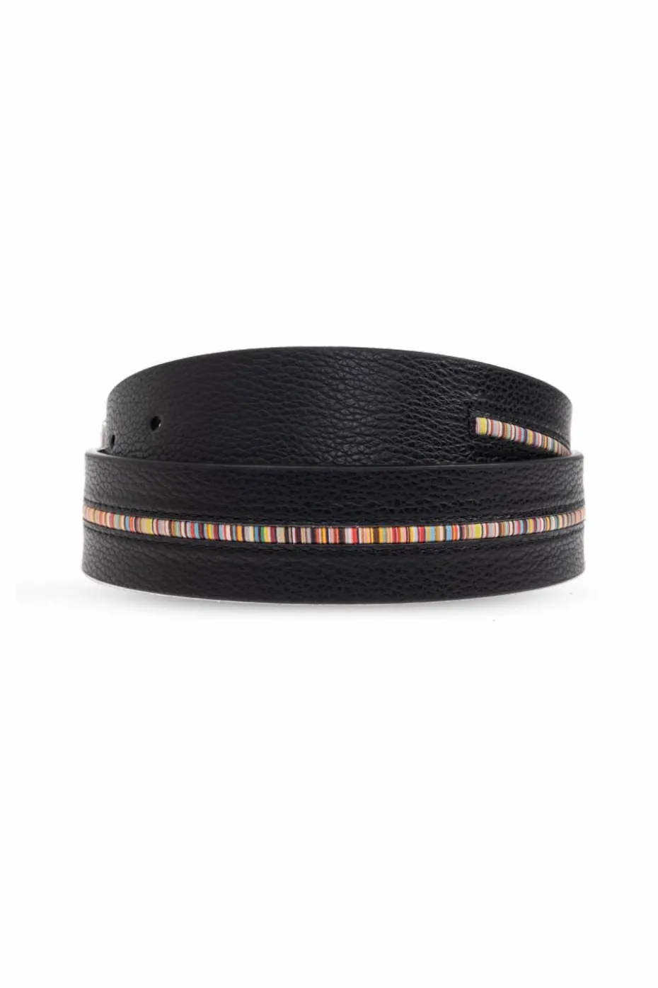 Paul Smith CZARNY Skórzany pasek