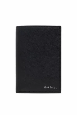 Paul Smith CZARNY Skórzany portfel z logo