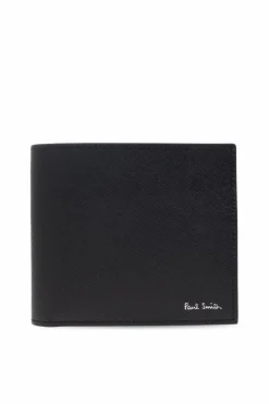 Paul Smith CZARNY Skórzany portfel z logo