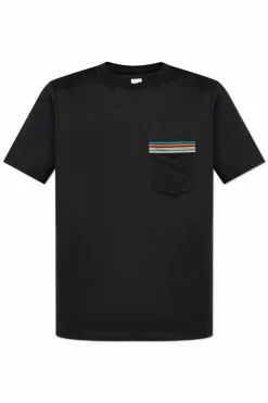 Paul Smith CZARNY T-shirt z kieszenią