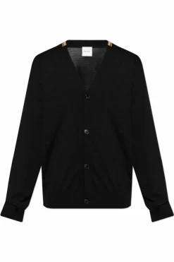 Paul Smith CZARNY Wełniany kardigan