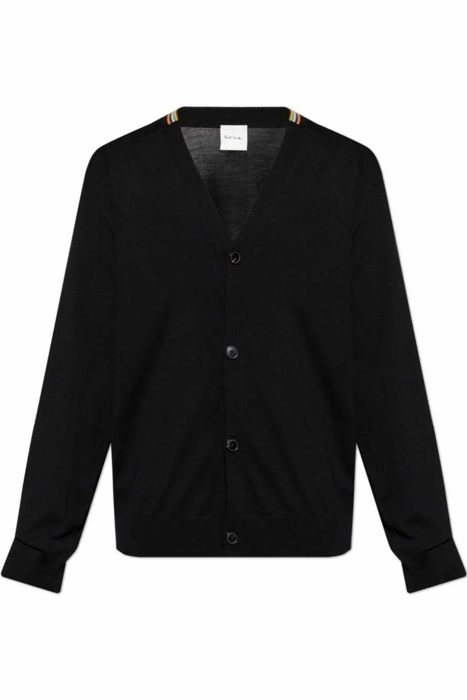Paul Smith CZARNY Wełniany kardigan