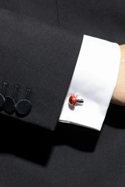 Paul Smith CZERWONY Spinki do mankietów z motywem muchomora