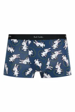 Paul Smith GRANATOWY Bawełniane bokserki z nadrukiem