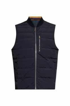 Paul Smith GRANATOWY Kamizelka z pikowanym przodem