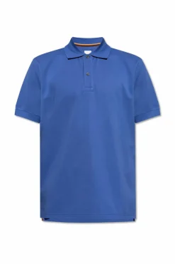 Paul Smith NIEBIESKI Bawełniane polo