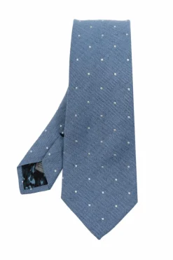 Paul Smith NIEBIESKI Krawat ze wzorem w kropki