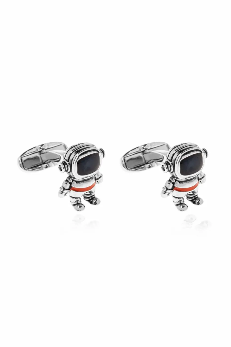 Paul Smith SREBRNY Spinki do mankietów z motywem astronauty